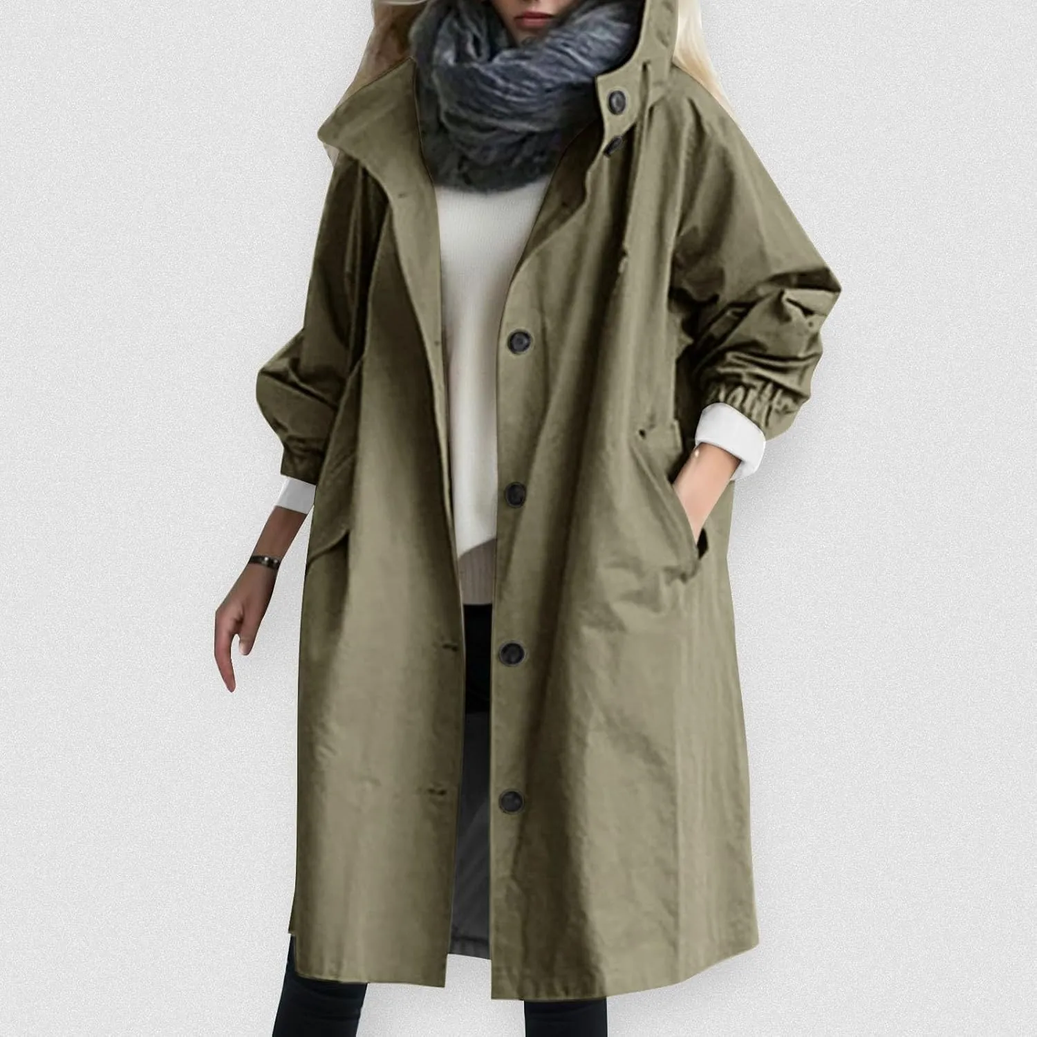 cooki Winter Coats for Women 2023 Trendy Wool Coat Women Winter Fleece Jackets Long Trench Coats Lapel Button Down Peacoat