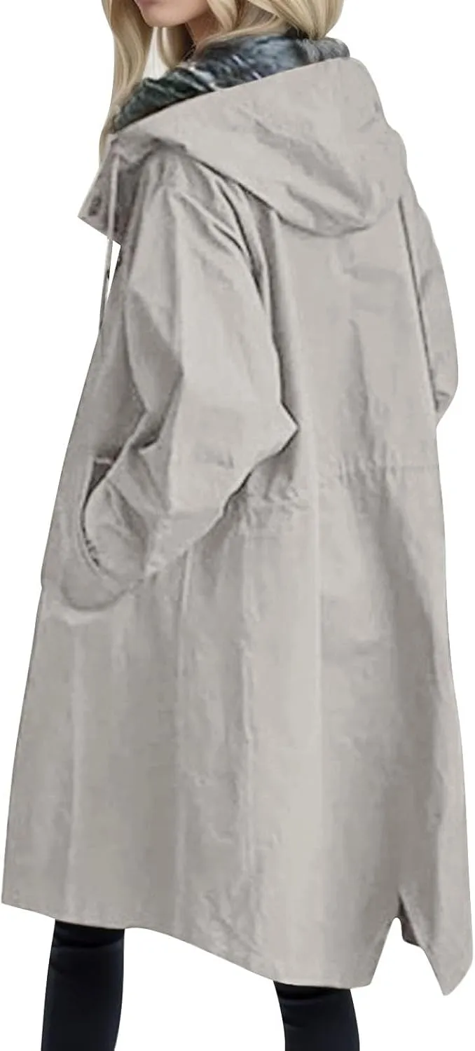 cooki Winter Coats for Women 2023 Trendy Wool Coat Women Winter Fleece Jackets Long Trench Coats Lapel Button Down Peacoat