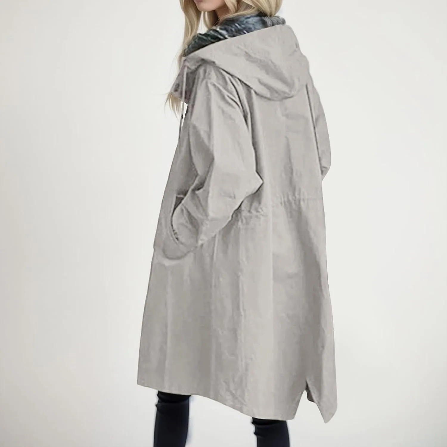 cooki Winter Coats for Women 2023 Trendy Wool Coat Women Winter Fleece Jackets Long Trench Coats Lapel Button Down Peacoat