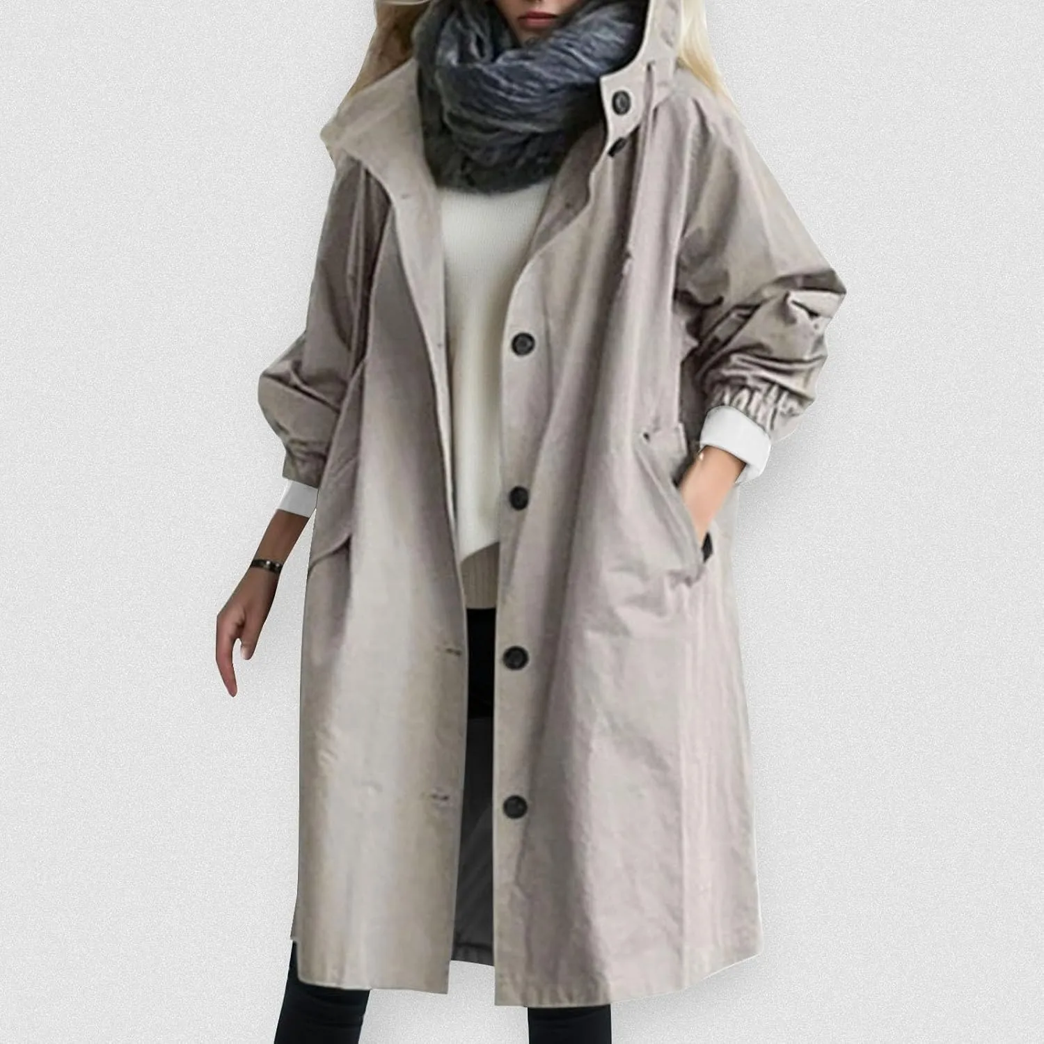 cooki Winter Coats for Women 2023 Trendy Wool Coat Women Winter Fleece Jackets Long Trench Coats Lapel Button Down Peacoat