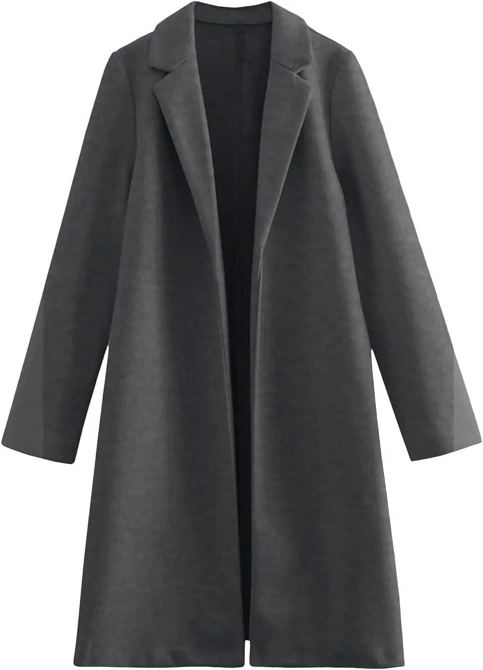 cooki Winter Coats for Women Long Warm Open Front Lapel Cardigan Jackets Womens Casual Wool Blend Trench Coats Pea Coats
