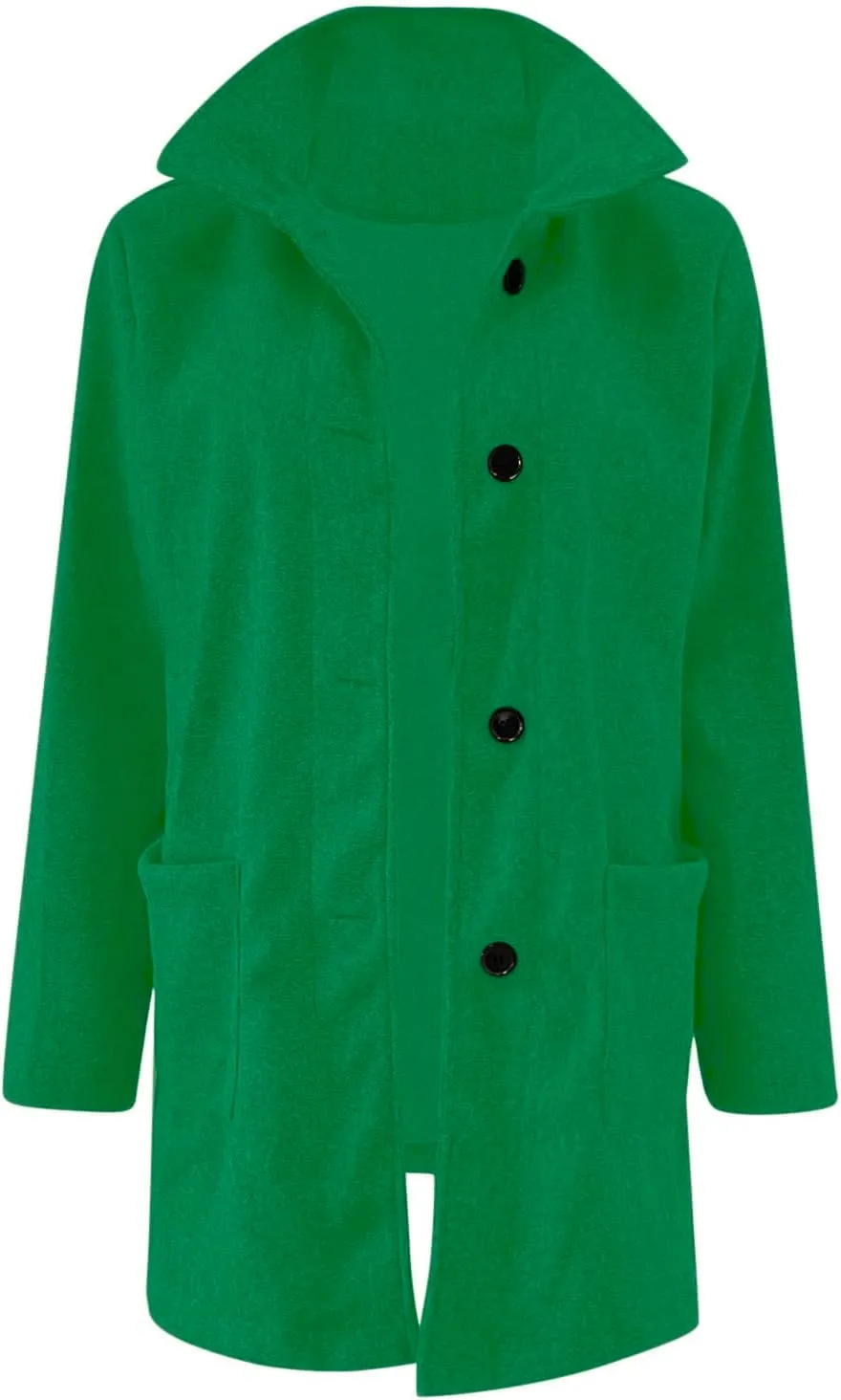 cooki Winter Coats for Women Stand Collar Single Breasted Wool Blend Long Pea Coats Casual Trench Coats Blazer Jackets