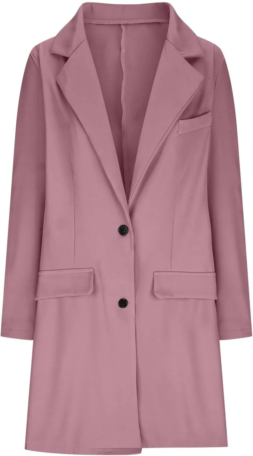 cooki Womens Coats Winter Wool Blend Trench Coats Lapel Pea Coat Plus Size Long Jackets With Pocket Double Breasted Peacoats