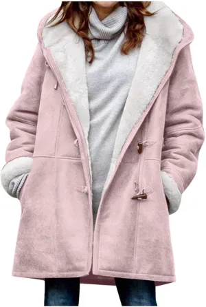 cooki womens winter coats Fleece Lined Coats Sherpa Jackets Fuzzy Fleece Coats Oversized Long Thicken Vintage Warm Outerwear