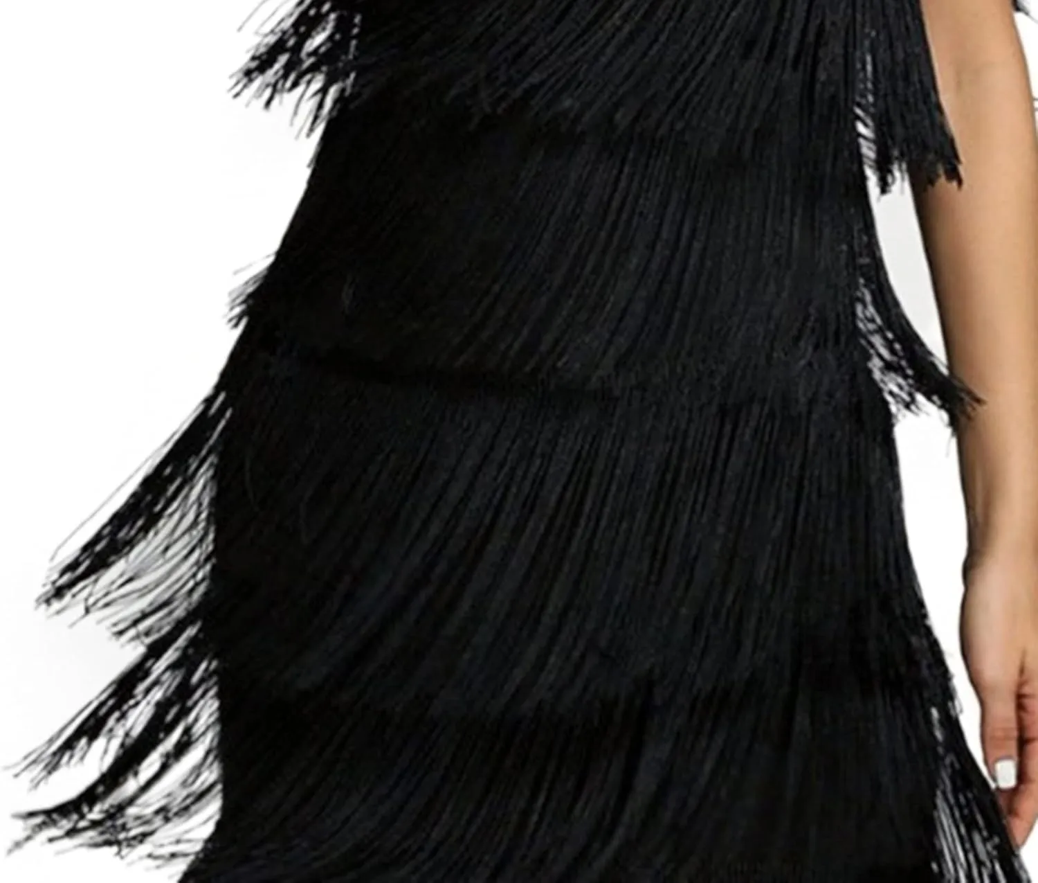 ECDAHICC Womens Dresses Flapper Dresses 20s Gatsby with All-Over Fringe Mini Dresses