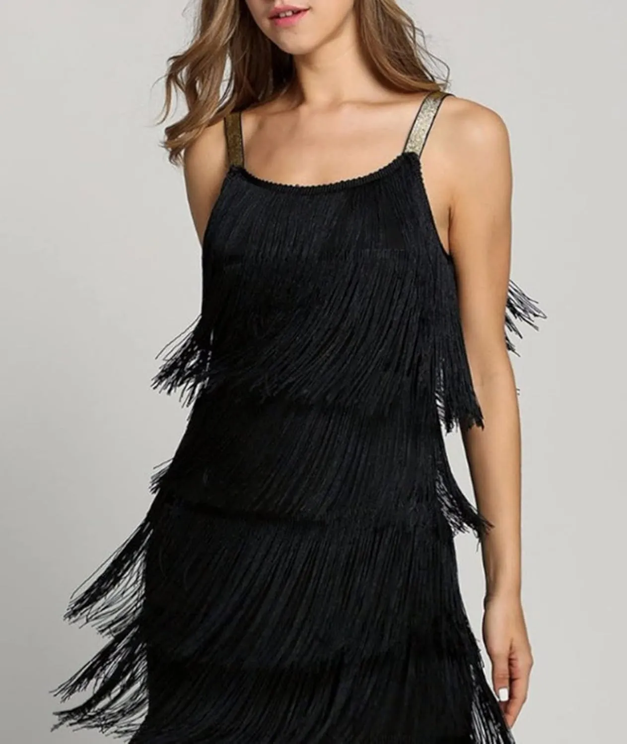 ECDAHICC Womens Dresses Flapper Dresses 20s Gatsby with All-Over Fringe Mini Dresses