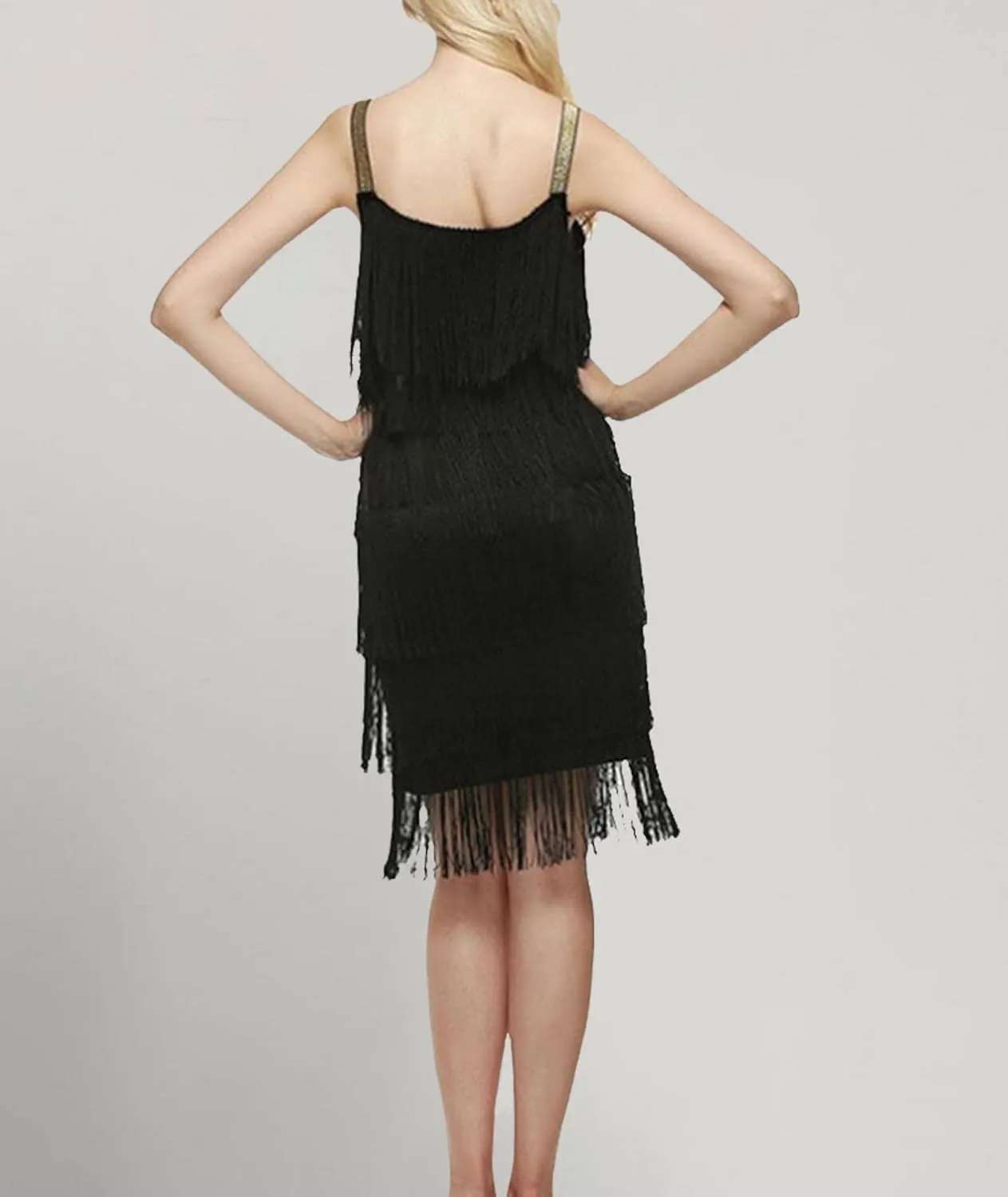 ECDAHICC Womens Dresses Flapper Dresses 20s Gatsby with All-Over Fringe Mini Dresses
