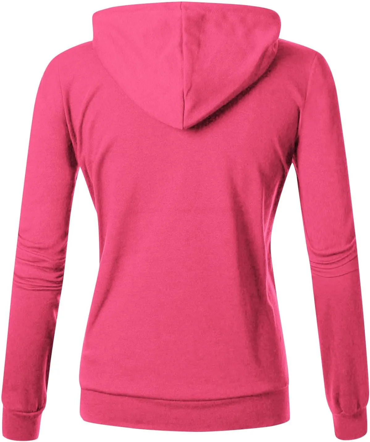 Fall Winter Hooded Jacket for Women Casual Long Sleeve Drawstring Coats with Pocket Trendy Zipper Thumb Hole Jacket