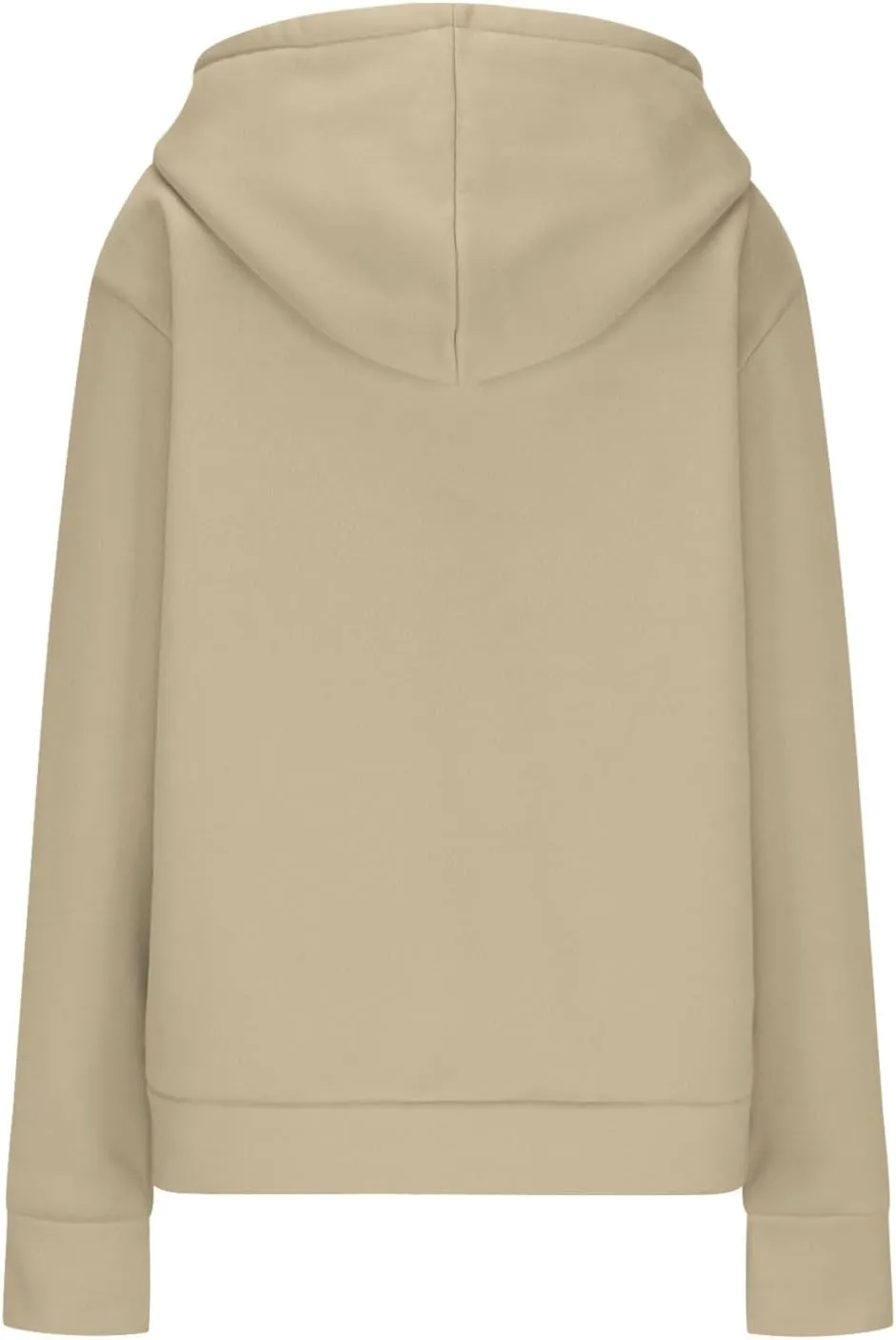 Fall Winter Hooded Jacket for Women Casual Long Sleeve Drawstring Coats with Pocket Trendy Zipper Thumb Hole Jacket