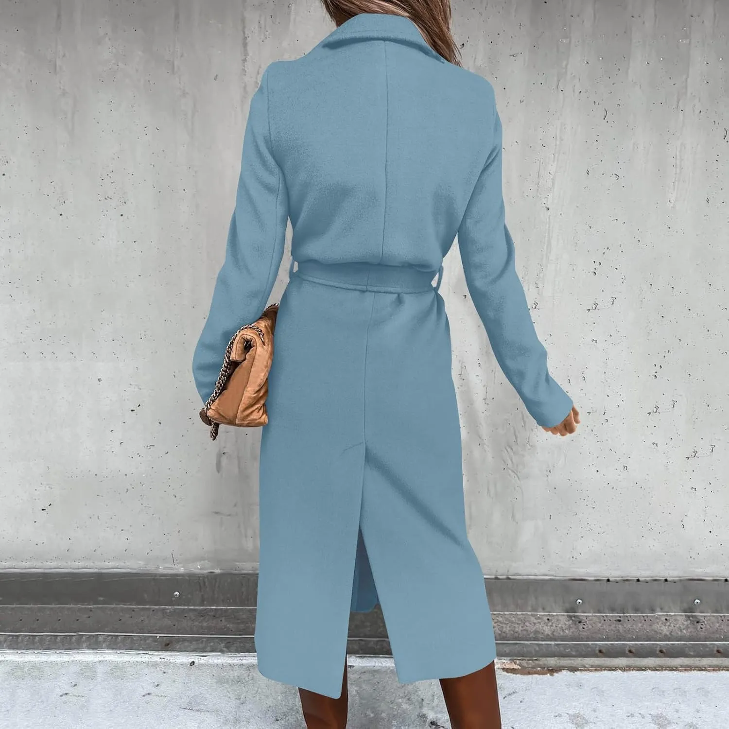 Fashion Trench Coat for Women 2025 Long Overcoat Work Casual Blazer Woolen Coats Fall Winter Cardigan Jackets