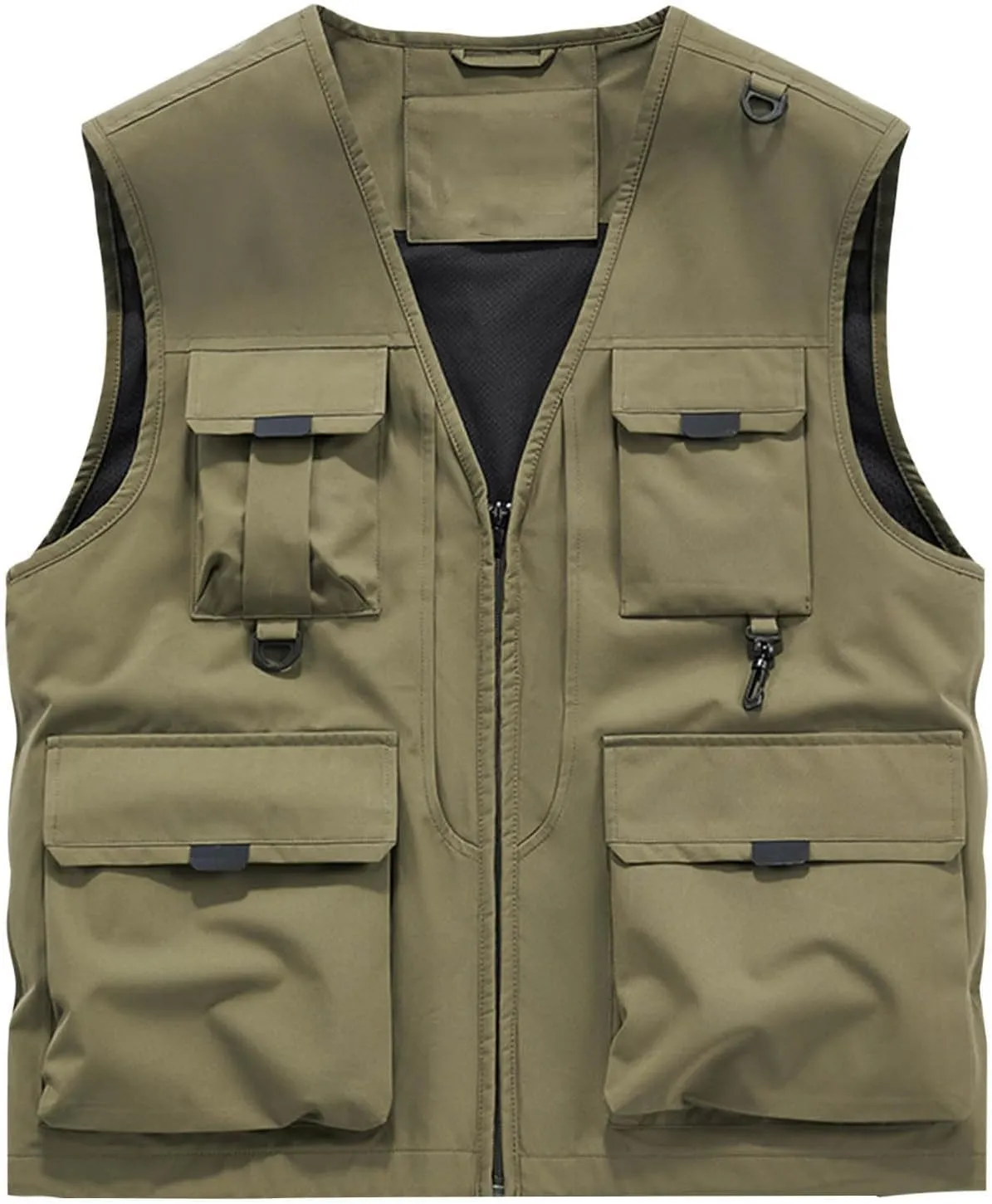 Fishing Vests for Men Lightweight Breathable Journalist Photographer Fishing Vest Outdoor Safari Travel Waistcoat Gilet