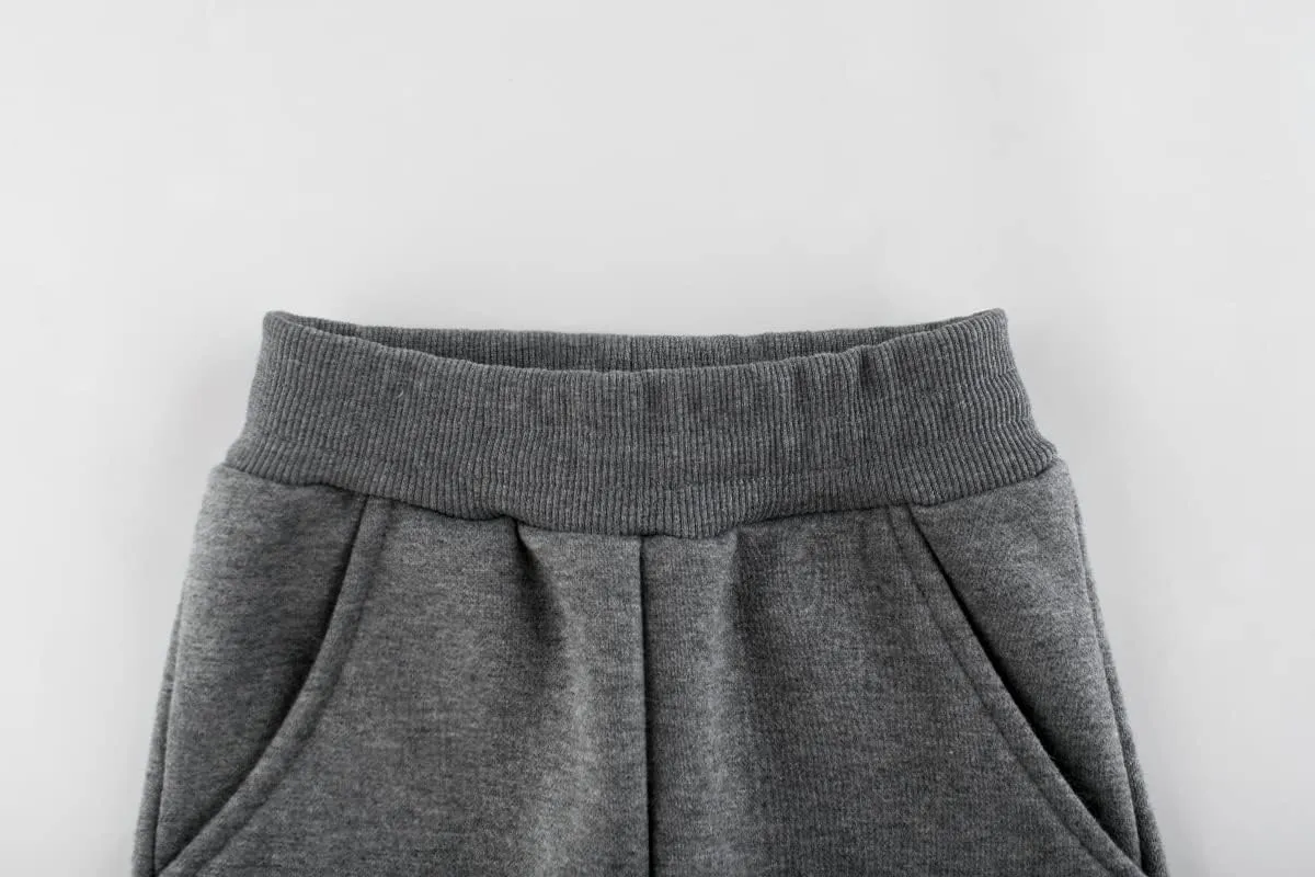 GFQLONG Toddler Boys 2 Pack Polar Fleece Jogger Sweatpants,Baby Winter Warm Pocket Lounging Bottoms