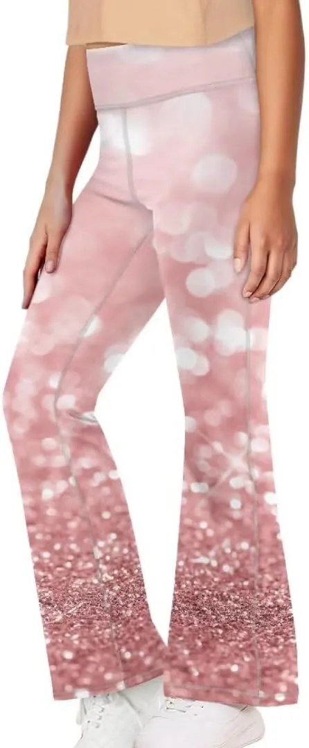 Girls Flare Leggings 5-14T Cute Bell Bottoms for Girl Yoga Pants for Gym