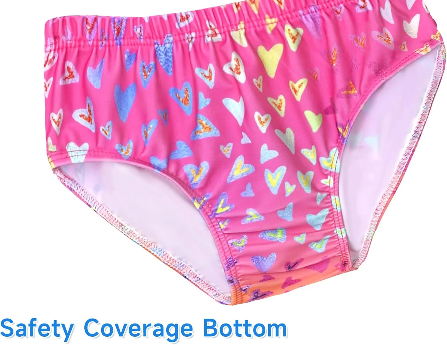 Girls Tankini Swimsuit 2-Piece Ruffle Bathing Suits UPF50  Kids Beach Sport Swimwear Sets