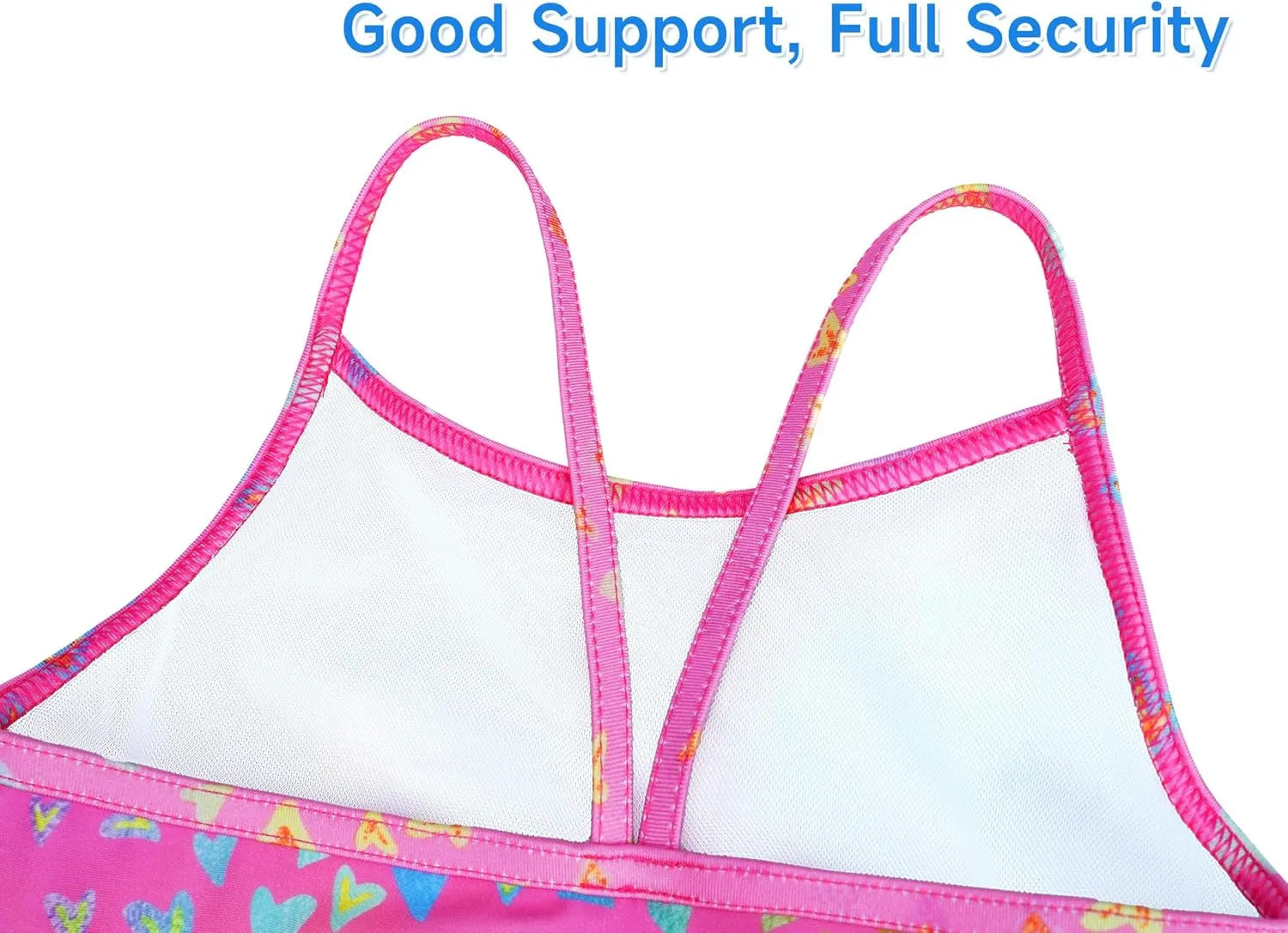 Girls Tankini Swimsuit 2-Piece Ruffle Bathing Suits UPF50  Kids Beach Sport Swimwear Sets