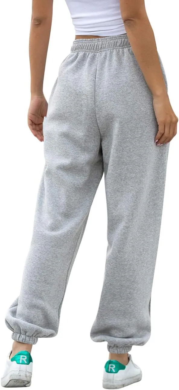 HeSaYep Women's High Waisted Sweatpants Workout Active Joggers Pants Baggy Lounge Bottoms