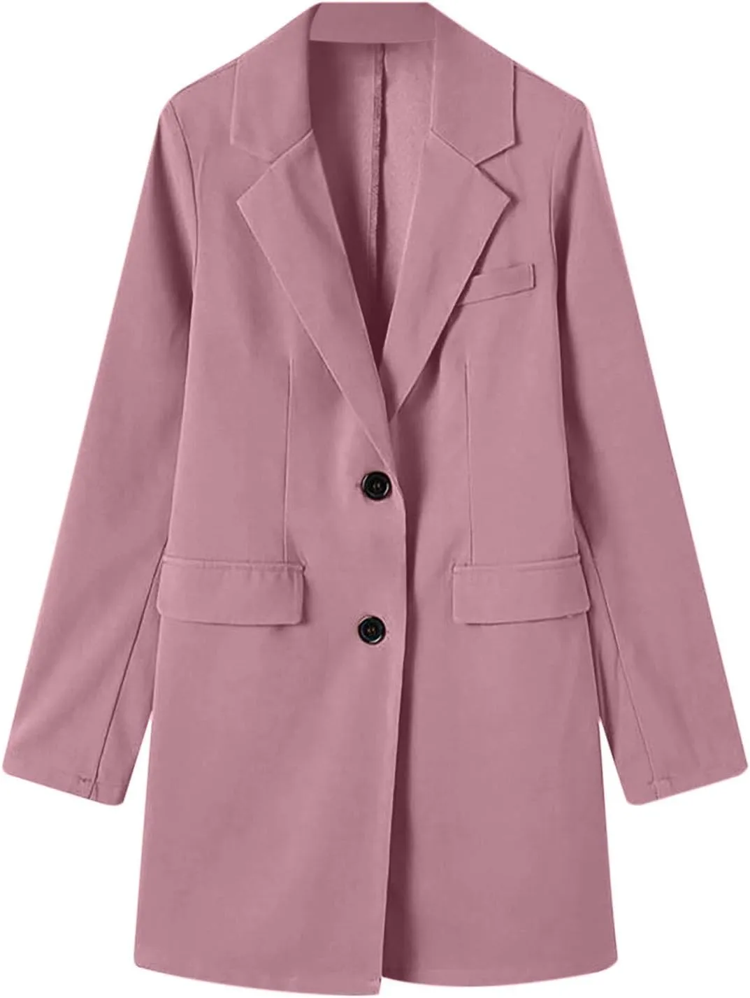 Hvyesh Women's Wool Blend Jackets 2024 Winter Trendy Mid Long Warm Trench Pea Coats Dressy Casual Double Breasted Overcoat