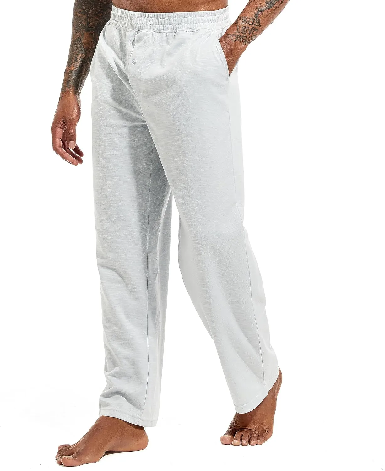 Inner Wish Men's Pajama Pant, Soft Mens Lounge Pants Sleep Bottoms with Pockets Drawstring