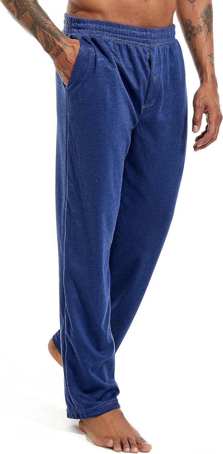 Inner Wish Men's Pajama Pant, Soft Mens Lounge Pants Sleep Bottoms with Pockets Drawstring