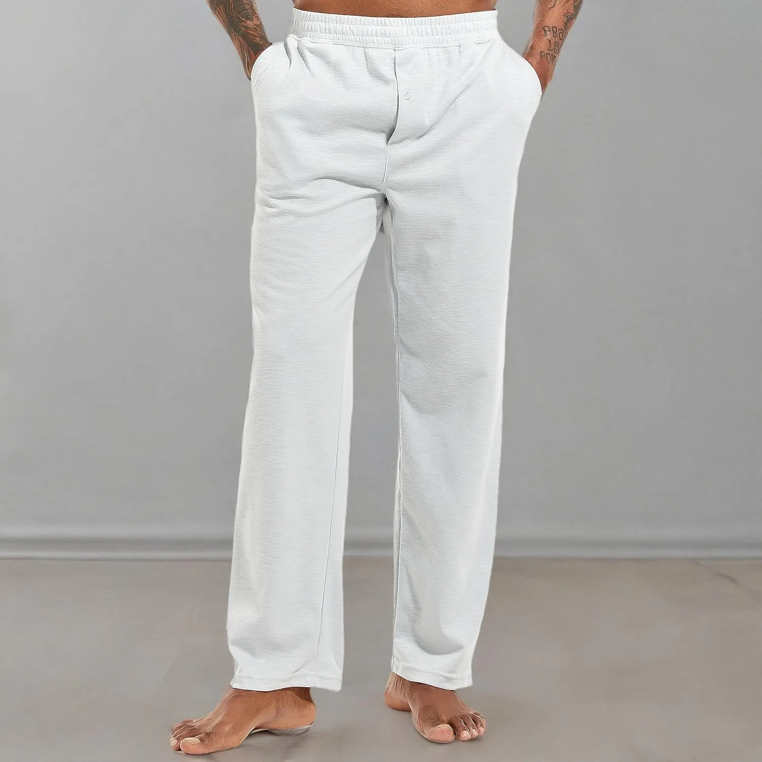 Inner Wish Men's Pajama Pant, Soft Mens Lounge Pants Sleep Bottoms with Pockets Drawstring