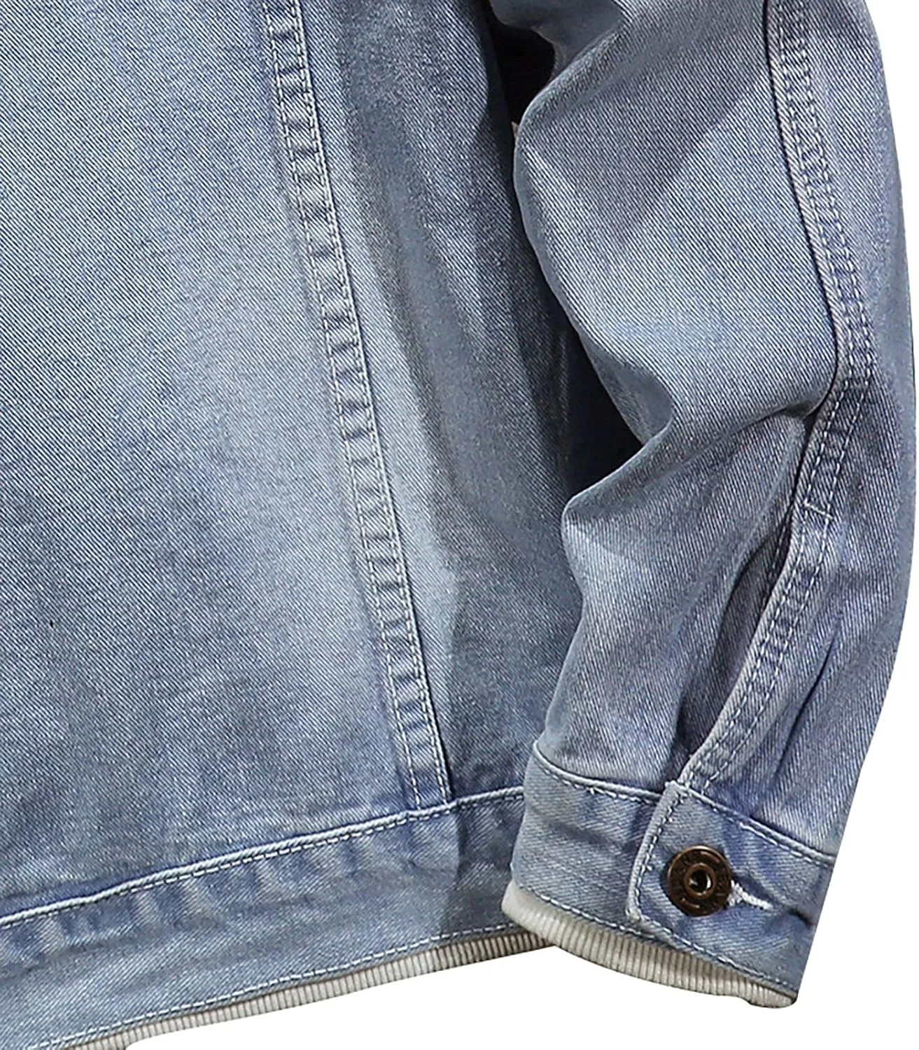 Jean Jackets for Men, Classic Trucker Slim Fit Casual Distressed Destroyed Denim Jackets, Motorcycle Denim Jackets