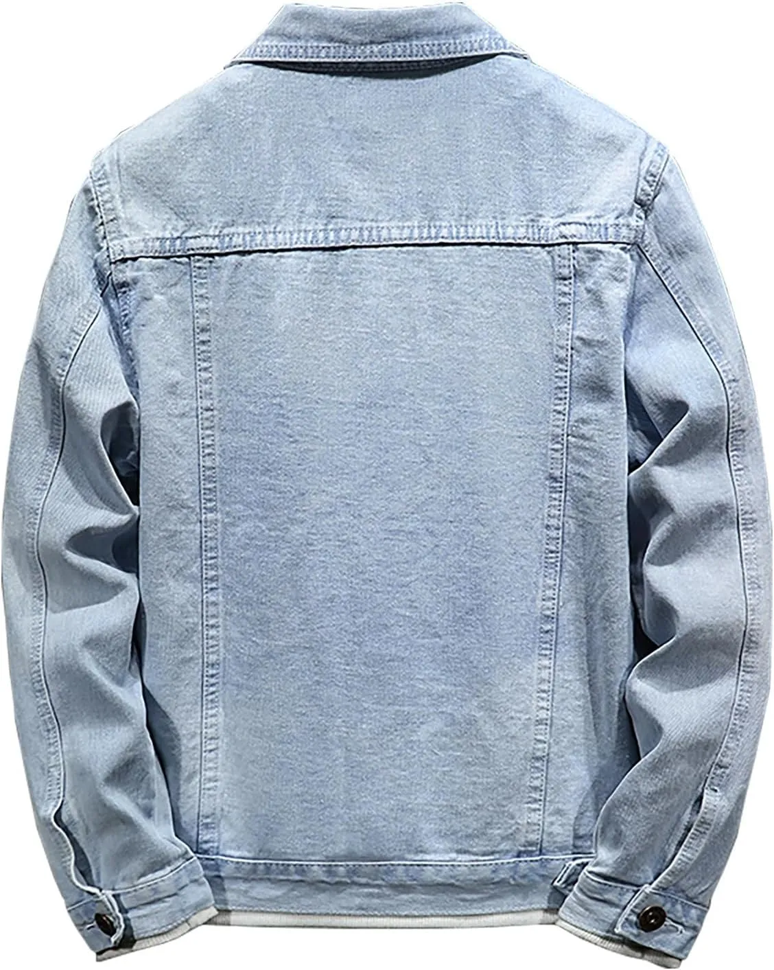 Jean Jackets for Men, Classic Trucker Slim Fit Casual Distressed Destroyed Denim Jackets, Motorcycle Denim Jackets