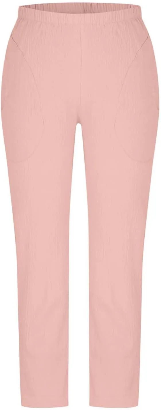 JOAU Women Cotton Linen Pants Casual Summer 2025 Straight Wide Leg Loose Comfy Elastic High Waist Beach Trouser with Pockets