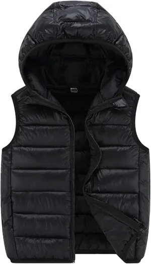 Kids Toddler Baby Boy Girl Vest Outwear Sleeveless Warm Hooded Jacket Waistcoat Warm Clothes