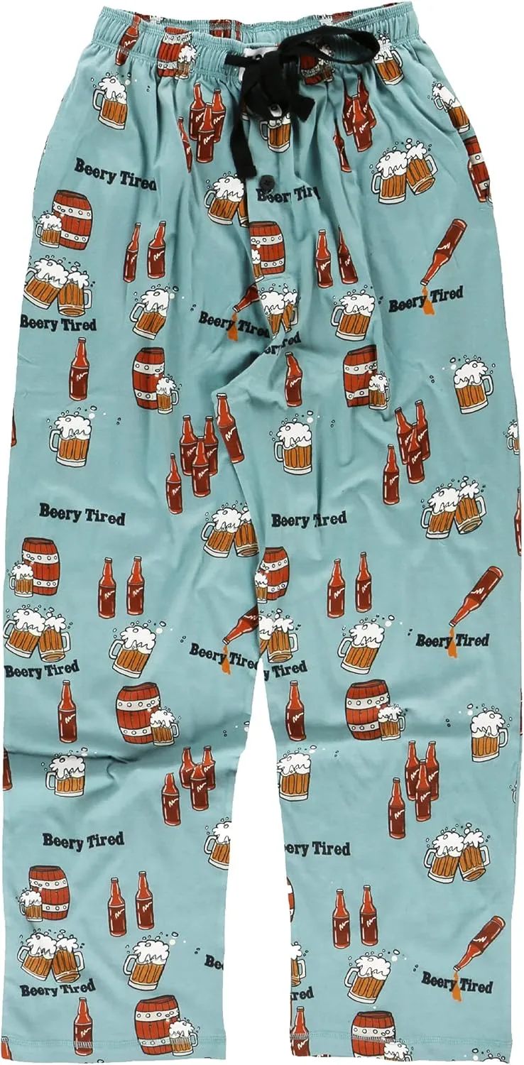 Lazy One Funny Ocean Pajama Pants For Men, Men's Separate Bottoms, Lounge Pants, Fishing PJs