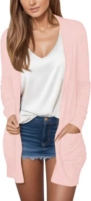 Lightweight Cardigan for Women with Pockets Casual Trendy Plus Size Sweaters for Women Fall Fashion Long Cardigans for Women