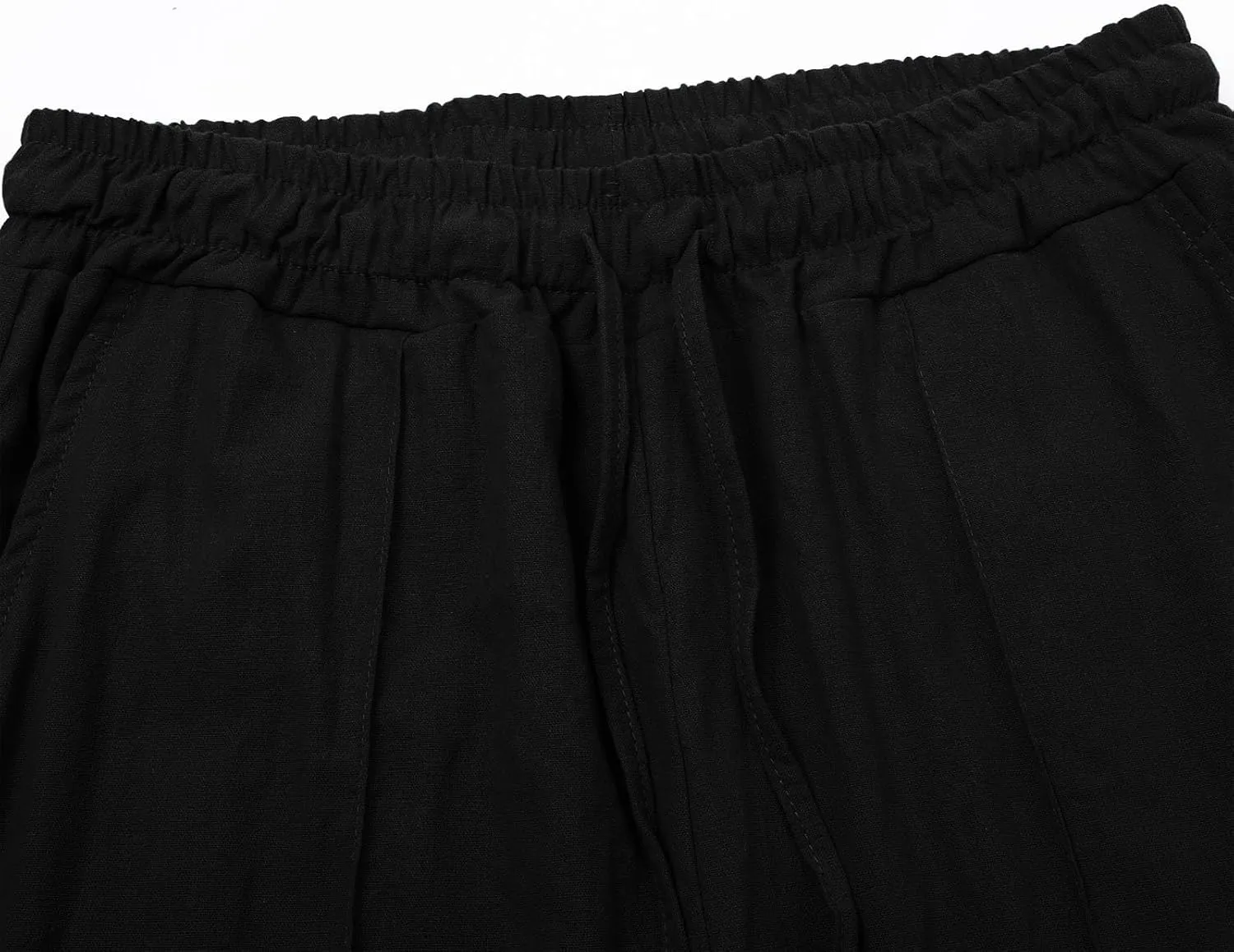 Linen Pants Women Plus Size Breathable Lightweight Cotton Straight Leg Pants Loose Fit Casual Summer Beach Trouser