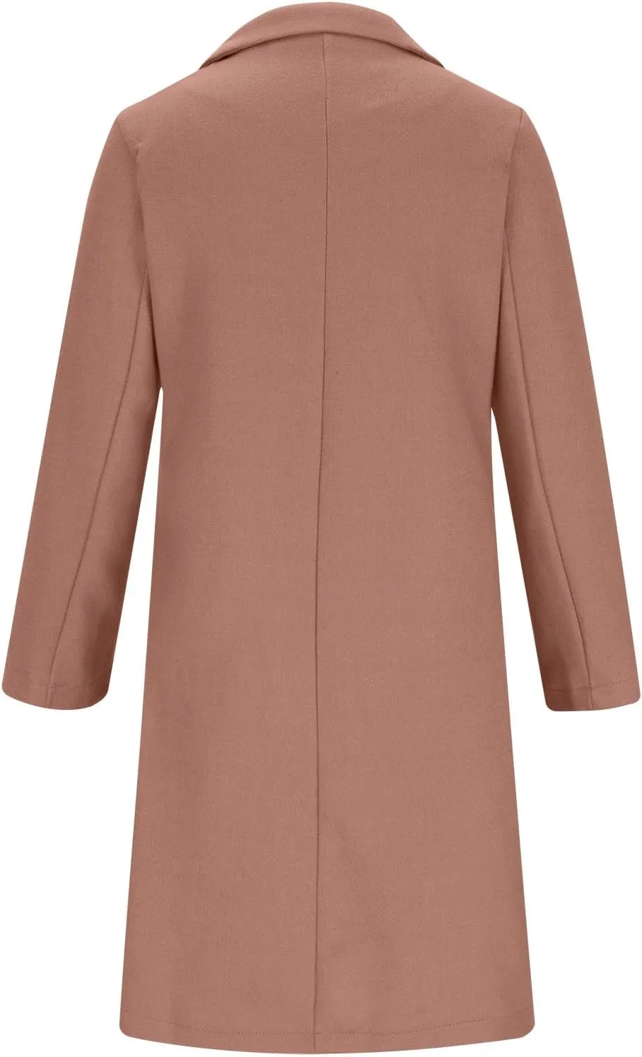 Long Jackets for Women Trendy Open Front Jacket Double Breasted Outwear Casual Winter Trench Coat with Pocket