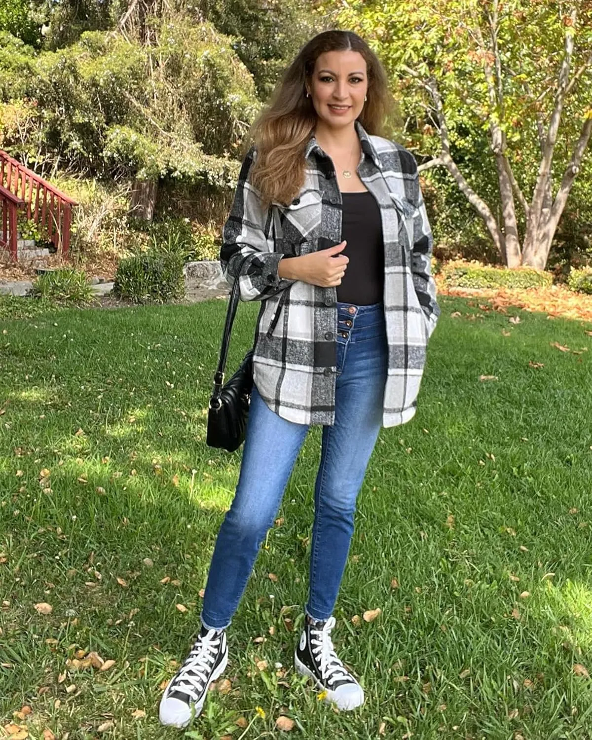 luvamia Plaid Jackets for Women Flannel Quilted Shacket Coats Oversized Button Down Shirts Jacket