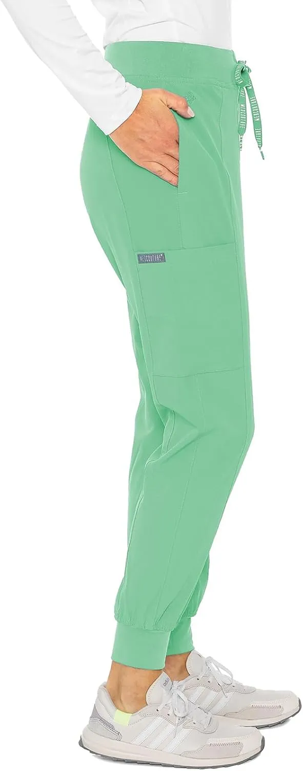 Med Couture Scrub Jogger Pants for Women, Seamed Bottoms with 4 Spacious Pockets MC8721