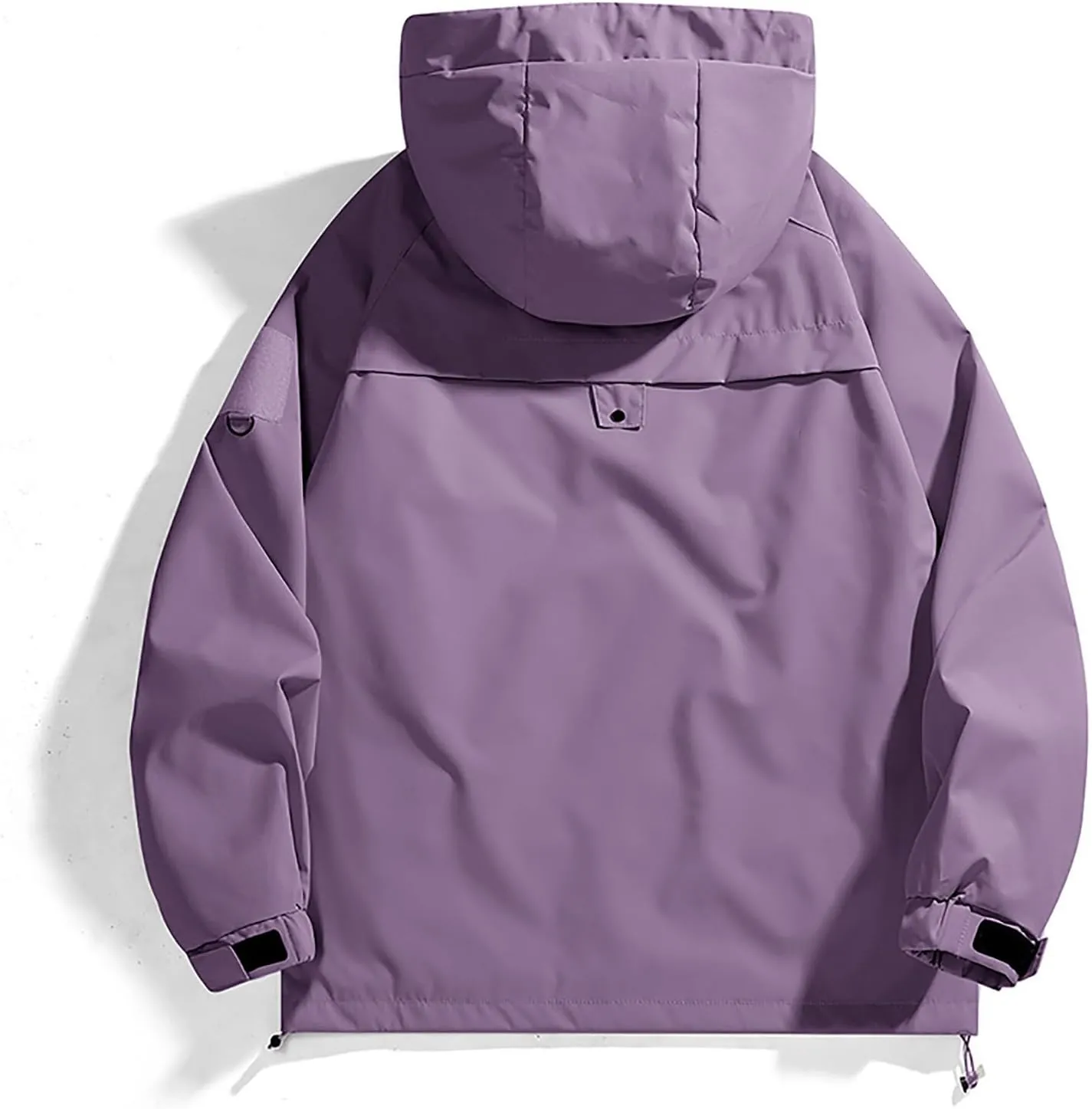 Men Rain Jackets Outdoor Waterproof Windbreaker Hiking Jackets Coats Trendy Soild Color Hooded Lounge Jackets Outerwear