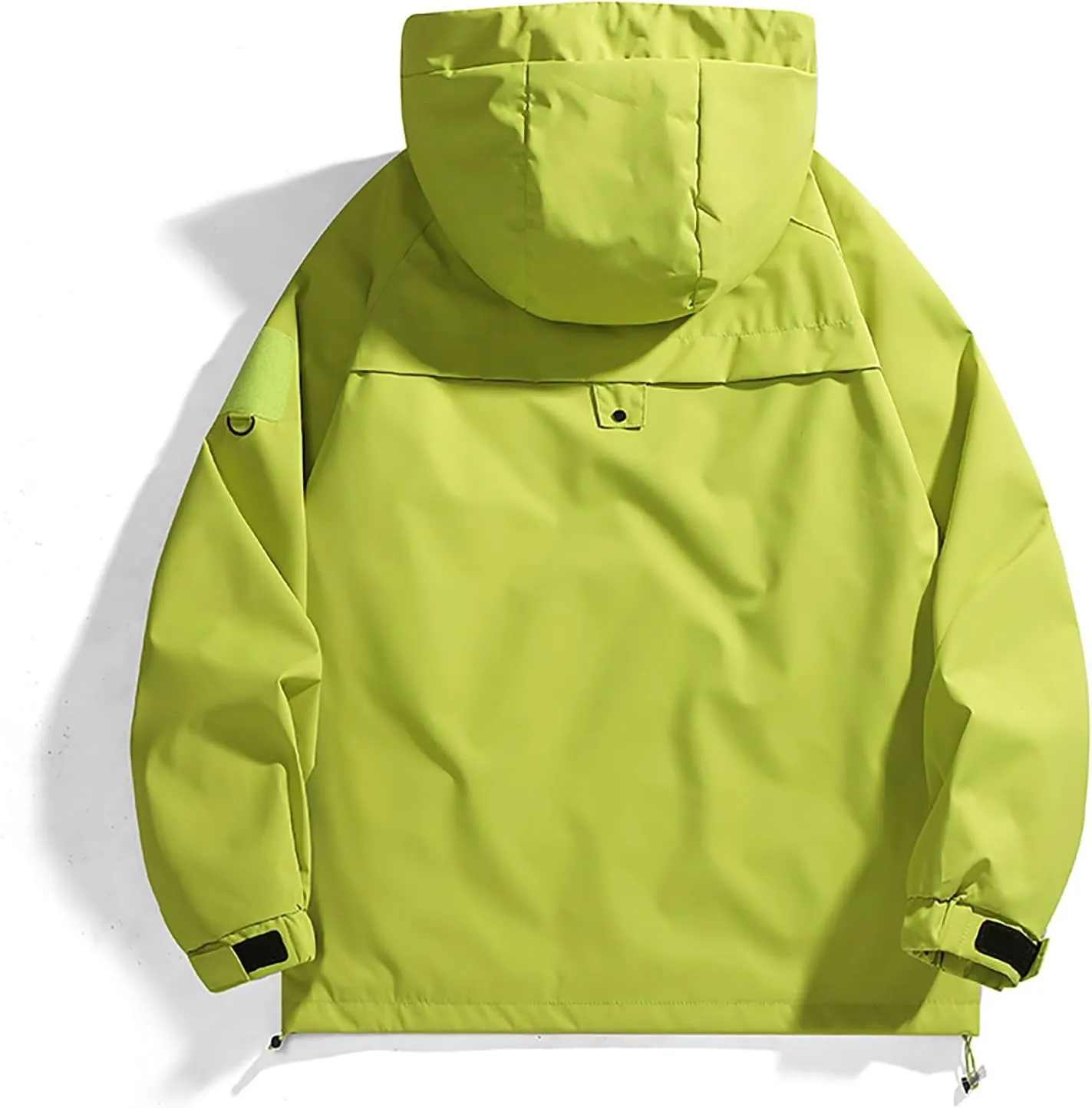 Men Rain Jackets Outdoor Waterproof Windbreaker Hiking Jackets Coats Trendy Soild Color Hooded Lounge Jackets Outerwear