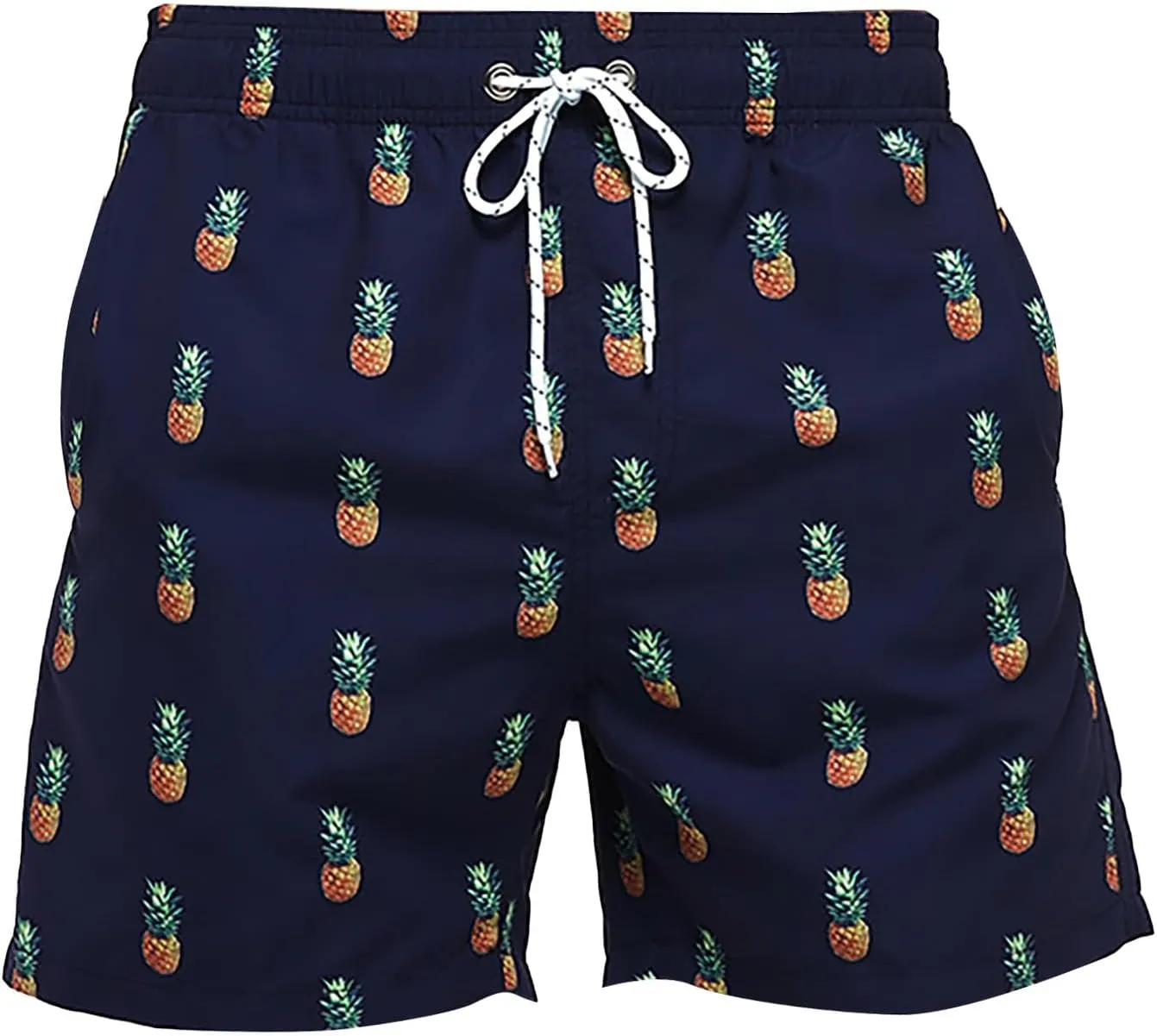 Mens Beach Shorts Plus Size Baggy 3D Print Hawaiian Vacation Casual Capris Expandable Waist Drawstring Sports Jogger Bermuda