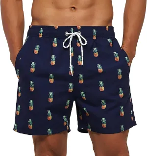 Mens Beach Shorts Plus Size Baggy 3D Print Hawaiian Vacation Casual Capris Expandable Waist Drawstring Sports Jogger Bermuda