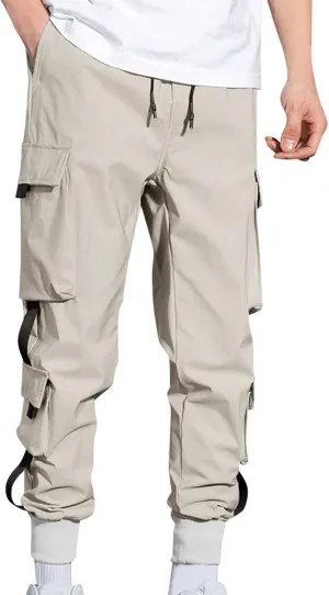 Mens Cargo Pants Lightweight Sweatpants for Men with Pockets Running Jogging Joggers Casual Tactical Track Pants Trousers