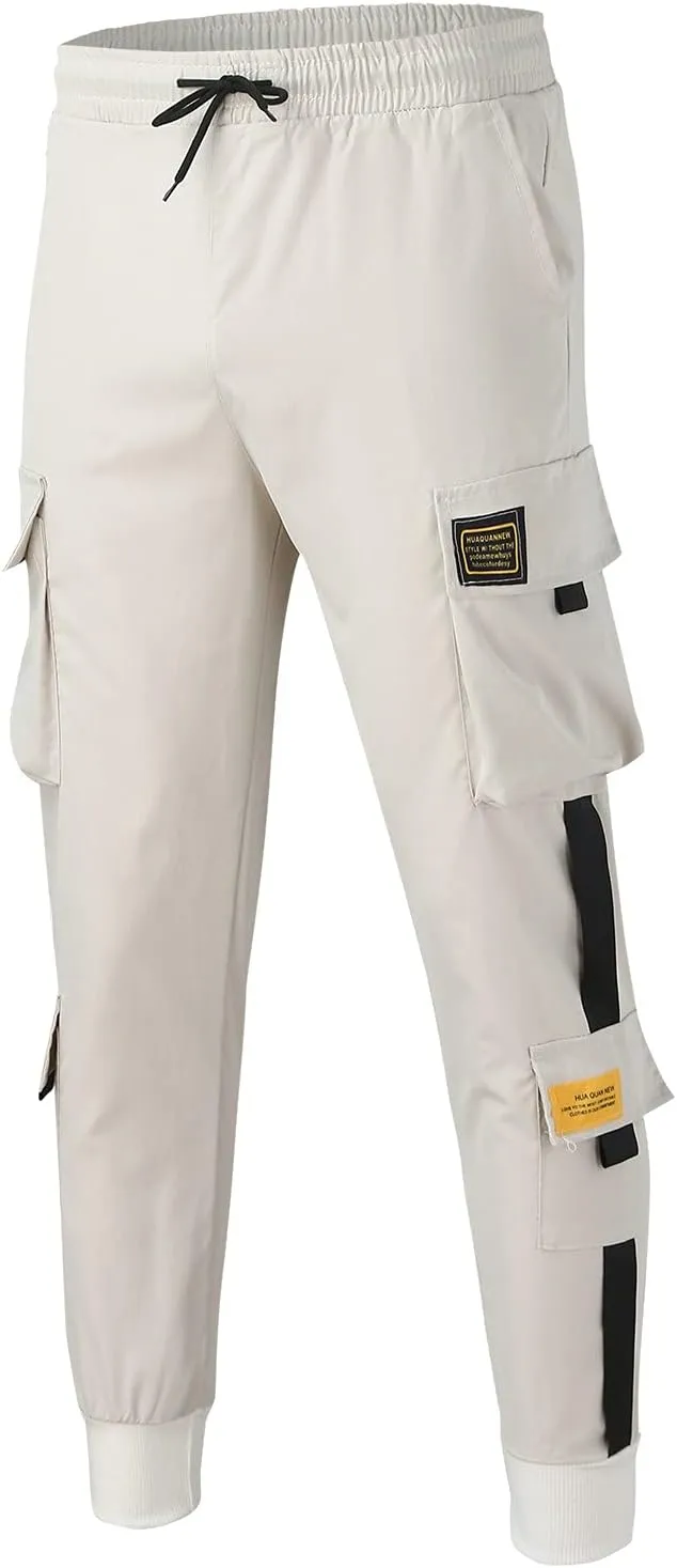 Mens Cargo Pants Lightweight Sweatpants for Men with Pockets Running Jogging Joggers Casual Tactical Track Pants Trousers