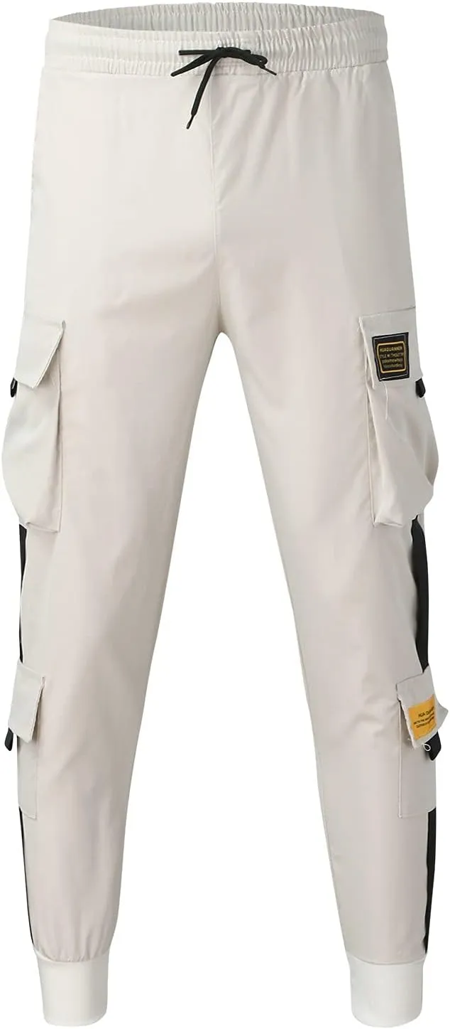 Mens Cargo Pants Lightweight Sweatpants for Men with Pockets Running Jogging Joggers Casual Tactical Track Pants Trousers
