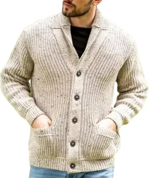 Men's Casual Shawl Collar Knit Cardigan Men's Shawl Collar Button Down Knitted Cardigan Sweaters