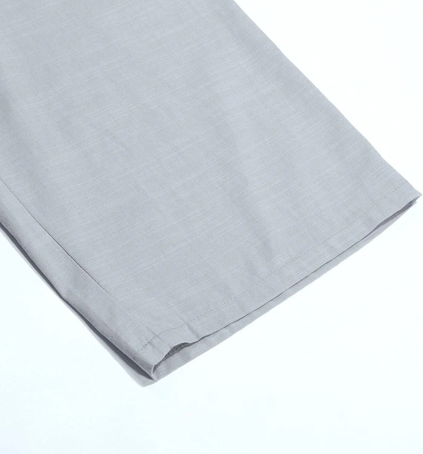 Mens Cotton Linen Dress Pants Zipper Loose Fit Straight Wide Leg Trouser Summer Lightweight Breathable Beach Pants
