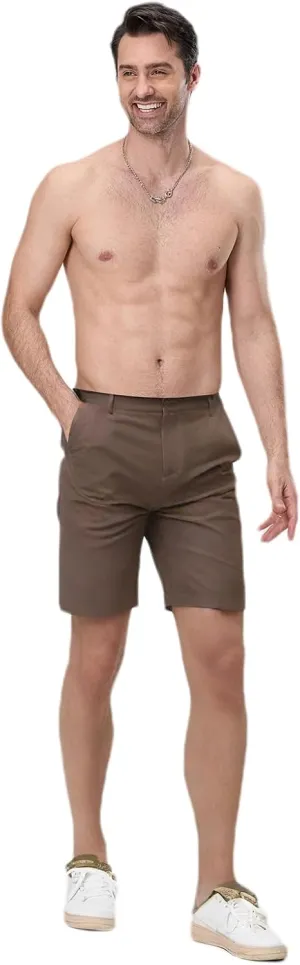 Mens Linen Shorts Solid Straight Leg Knee Length Short Trousers with Pocket Summer Casual Bottoms