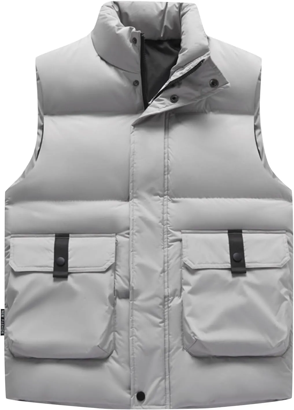 Men's Outerwear Vests Winter Puffer Standing Collar Down Cotton Slim Fitting Vest For Casual Outdoor, M-5XL