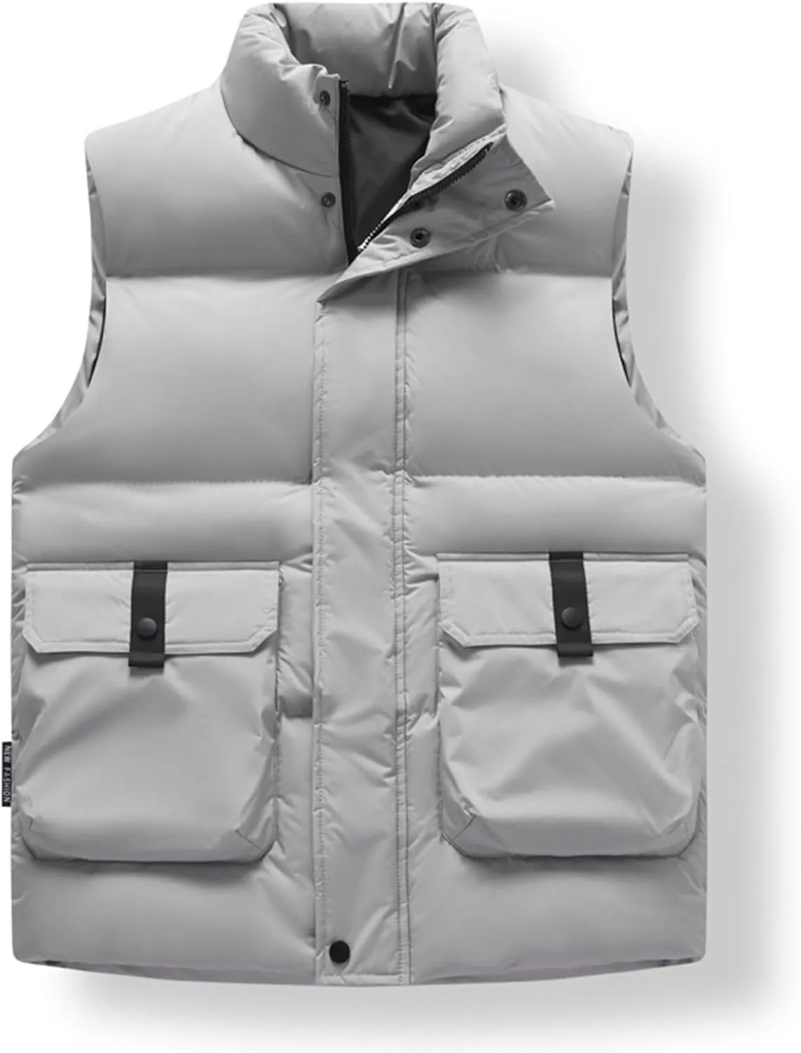 Men's Outerwear Vests Winter Puffer Standing Collar Down Cotton Slim Fitting Vest For Casual Outdoor, M-5XL