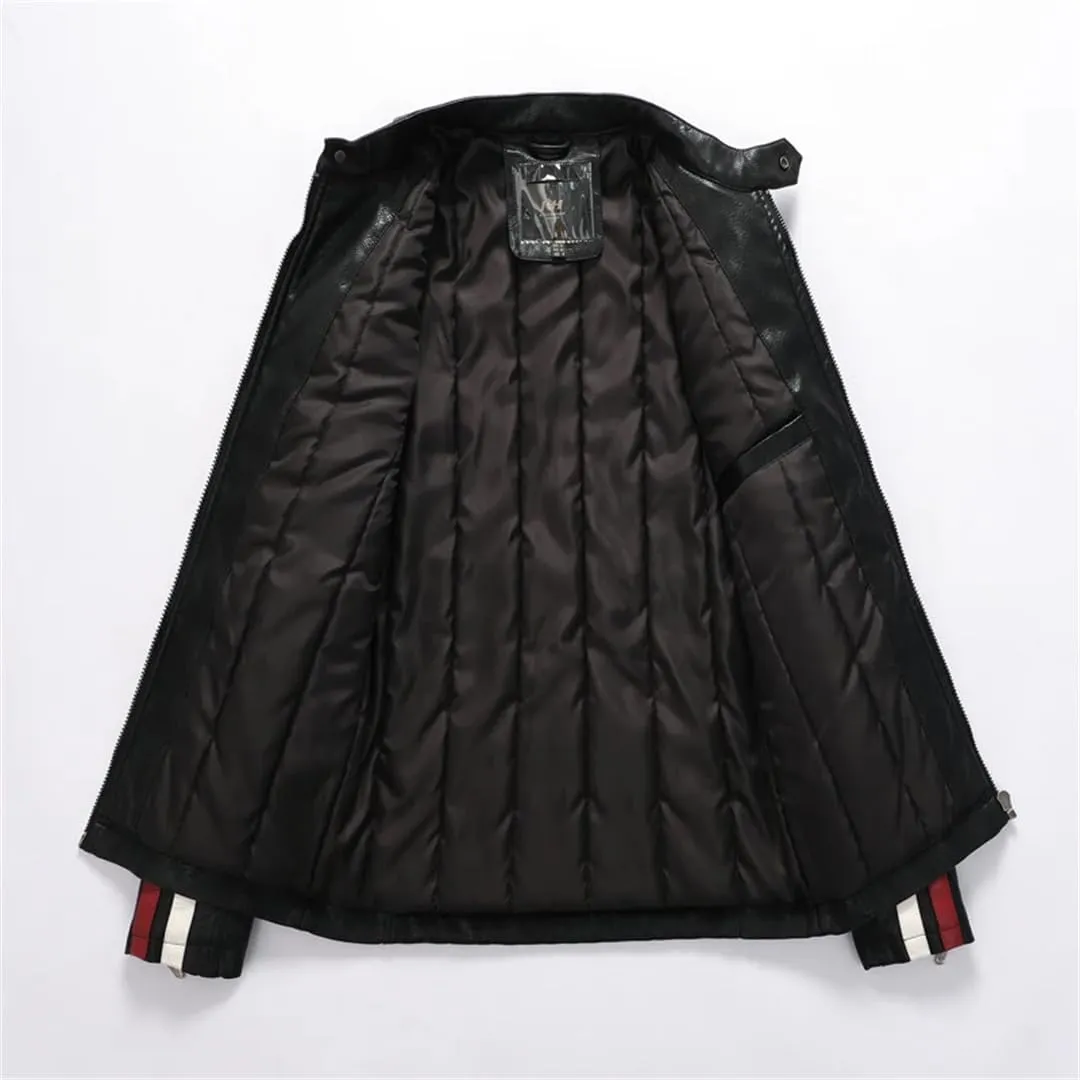 Men's PU Jackets Vintage Moto Leather Jackets Biker Faux Leather Zipper Coats