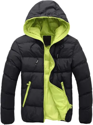 Men's Puffer Jackets Thick Hooded Down Coat Winter Coat Outwears Sking Jackets Casual Puffer Jackets Coat Trench Coat
