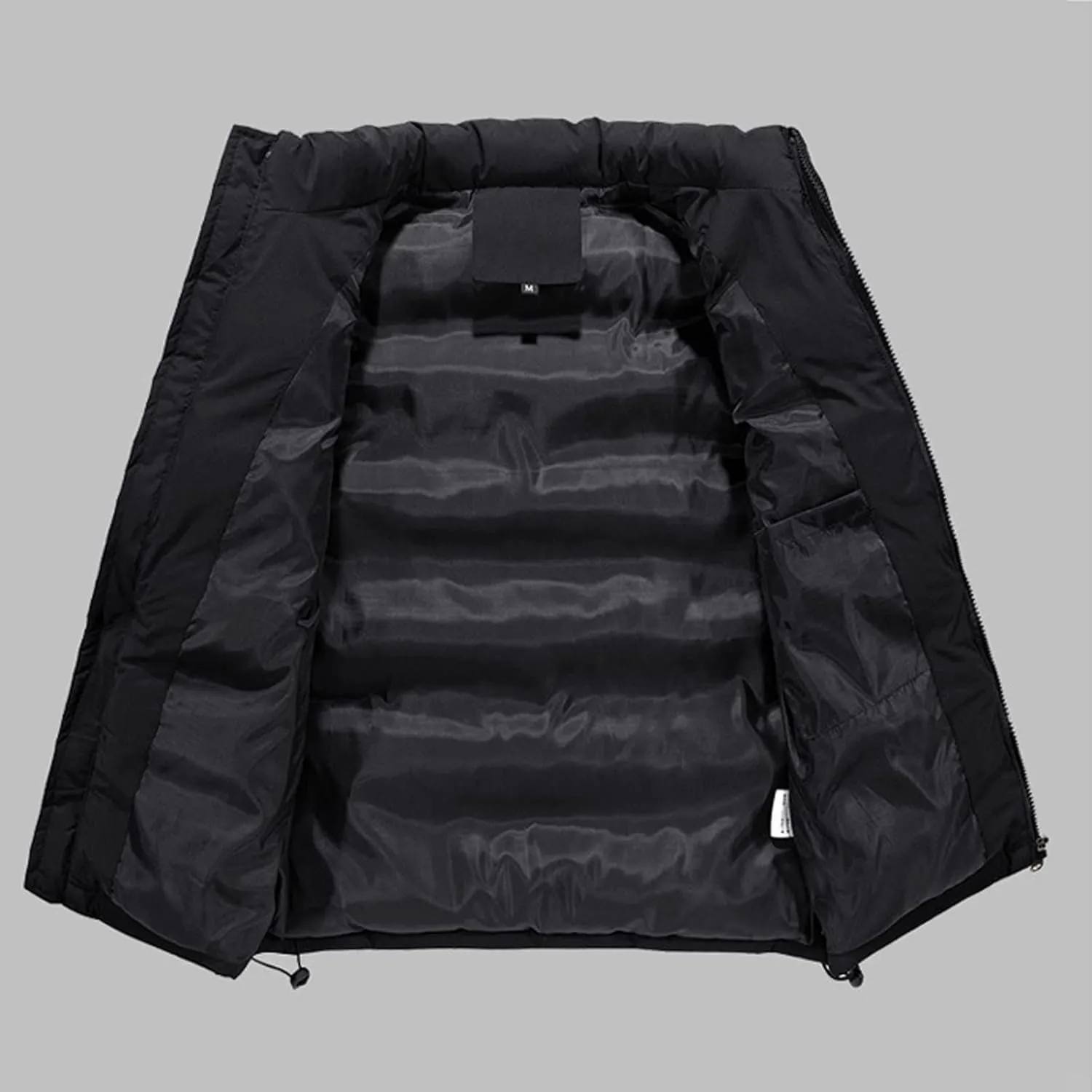 Men's Puffer Vest Casual Vest Winter Jacket With Pocket Solid Color Outdoor Vest Top Riding Skiing Fishing Puffy Vests, S-6XL