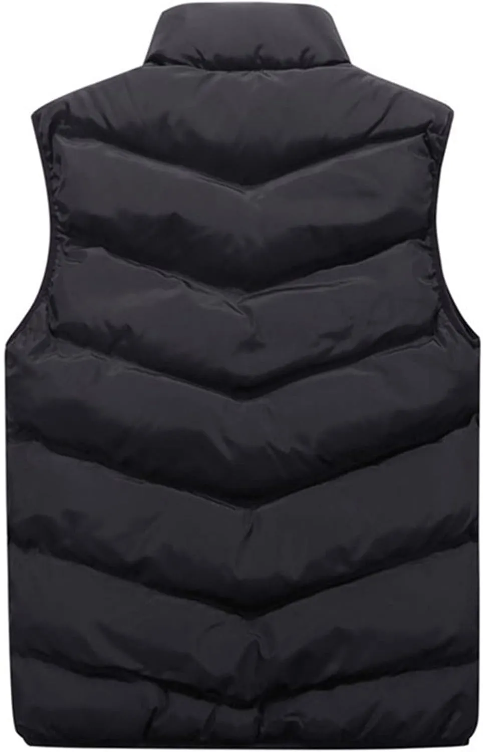Men's Puffer Vest Casual Vest Winter Jacket With Pocket Solid Color Outdoor Vest Top Riding Skiing Fishing Puffy Vests, S-6XL